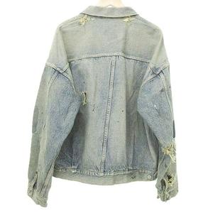 セントマイケル SAINTMICHAEL ベルベルジン BerBerJin 23AW デニムジャケット Gジャン ダメージ加工 XL 青 ブルー SM-A23-0000-C17 ☆AA★ メンズ