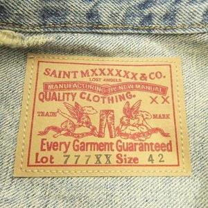 セントマイケル SAINTMICHAEL ベルベルジン BerBerJin 23AW デニムジャケット Gジャン ダメージ加工 XL 青 ブルー SM-A23-0000-C17 ☆AA★ メンズ