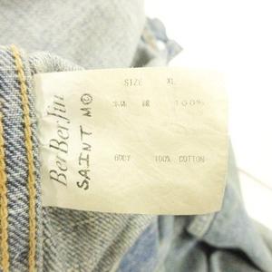 セントマイケル SAINTMICHAEL ベルベルジン BerBerJin 23AW デニムジャケット Gジャン ダメージ加工 XL 青 ブルー SM-A23-0000-C17 ☆AA★ メンズ