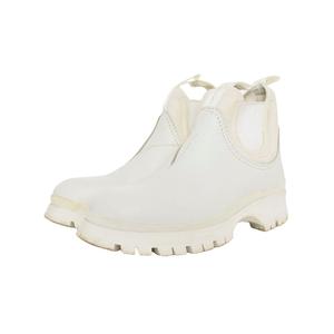 プラダ PRADA サイドゴアブーツ ショートブーツ 36 白 ホワイト ☆AA★ レディース