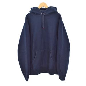 シュプリーム SUPREME 19FW Micro Logo Hooded Sweatshirt マイクロロゴ フーデッドスウェットシャツ パーカー フーディー L 紺 ネイビー メンズ