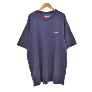 シュプリーム SUPREME 25FW supreme Washed S/S Top Tシャツ 半袖 ロゴ刺繡 XL 紺 ネイビー メンズ