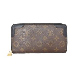 ルイヴィトン LOUIS VUITTON モノグラム ジッピーウォレット レティーロ ラウンドファスナー 長財布 ロングウォレット 茶 ブラウン M61855 ☆AA★ メンズ