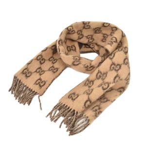グッチ GUCCI GGアルパカ ウール スカーフ マフラー 茶 ブラウン 851289 4GAKV ☆AA★ メンズ レディース