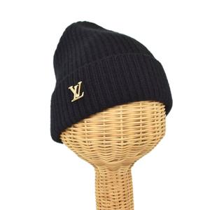 ルイヴィトン LOUIS VUITTON ビーニー LV スパーク ニット帽 帽子 黒 ブラック M77877 ☆AA★ レディース