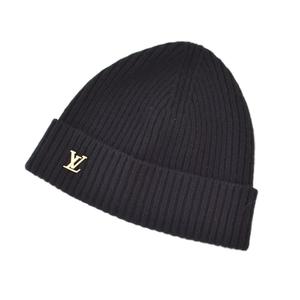 ルイヴィトン LOUIS VUITTON ビーニー LV スパーク ニット帽 帽子 黒 ブラック M77877 ☆AA★ レディース