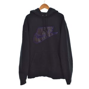 ナイキ NIKE シュプリーム Supreme Leather Applique Hooded Sweatshirt レザー アップリケ フーディー パーカー M 黒 ブラック CK6225-010 メンズ