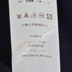ルイヴィトン LOUIS VUITTON ロゴ ノイズ グラデーション Tシャツ 半袖 プリント L 紺 ネイビー RM121M H1JR14JEZ メンズ