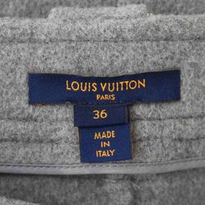 ルイヴィトン LOUIS VUITTON ミニスカート フレア ジャイアントモノグラム柄 36 灰色 グレー 白 ホワイト RW212W TUV FLSK25 ☆AA★ レディース