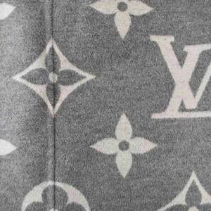 ルイヴィトン LOUIS VUITTON ミニスカート フレア ジャイアントモノグラム柄 36 灰色 グレー 白 ホワイト RW212W TUV FLSK25 ☆AA★ レディース