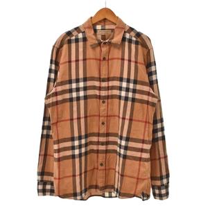 バーバリー BURBERRY 長袖シャツ ノバチェック フロントボタン 襟付き L ベージュ 赤 レッド 黒 ブラック 白 ホワイト THTHAGAR129SAM メンズ