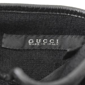 グッチ GUCCI GG柄 レザーグローブ 手袋 羊革 黒 ブラック 283227 ☆AA★ メンズ