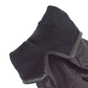 グッチ GUCCI GG柄 レザーグローブ 手袋 羊革 黒 ブラック 283227 ☆AA★ メンズ