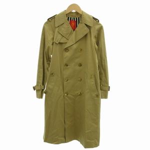 ドゥーズィエムクラス DEUXIEME CLASSE トレンチコート 裏地ストライプ ダブル ひざ丈 36 S ベージュ /FF メンズ