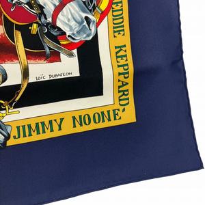 エルメス HERMES 美品 カレ90 THE ORIGINAL NEW ORLEANS CREOLE JAZZ シルク スカーフ ネイビー ☆AA★ レディース