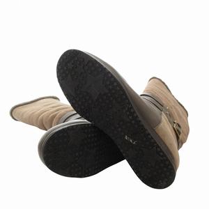 ジミーチュウ JIMMY CHOO ムートンブーツ ベルテッド ゴールドカラー金具 ロゴ ロング 37 茶 ブラウン /FF レディース