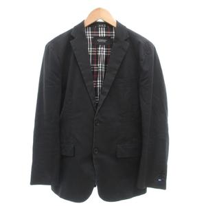 バーバリーブラックレーベル BURBERRY BLACK LABEL テーラードジャケット 2B 裏地チェック S 黒 ブラック /JS メンズ