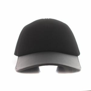 エルメス 黒 レザーウールハット