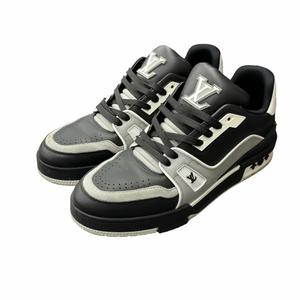 ルイヴィトン LOUIS VUITTON LV TRAINER スニーカー ロゴ レザー 6.5 