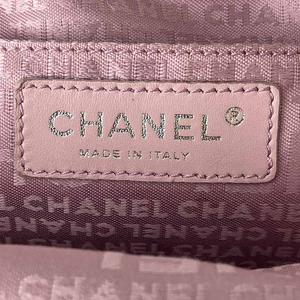 シャネル CHANEL レザー × ファーがま口 チェーン ハンドバッグ