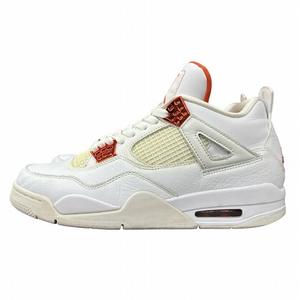 ナイキ NIKE AIR JORDAN 4 RETRO エアジョーダン スニーカー 白 ホワイト オレンジ US9 CT8527-118 メンズ