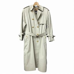 バーバリー BURBERRY 英国製 トレンチコート ライナー付き 10 PETITE ベージュ チェック ☆AA★ レディース
