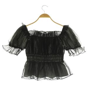SNIDEL ギャザーフリルオフショルブラウス（チェック柄） SNIDEL（スナイデル）の「ギャザーフリルオフショルブラウス