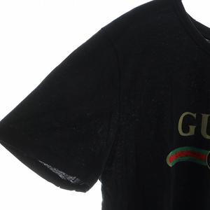 グッチ GUCCI Tシャツ カットソー 半袖 ヴィンテージロゴ シェリーライン インターロッキング XL 黒 ブラック 44103 ■GY18 /MQ メンズ