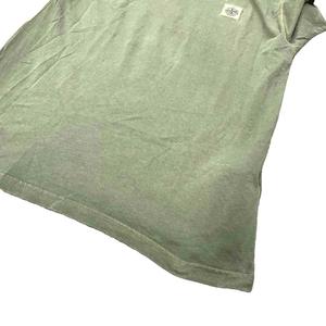 【中古】ストーンアイランド STONE  ロゴワッペン Tシャツ カットソー 半袖 761523742 L 緑 カーキ ☆AA★ ストーンアイランド STONE ISLAND ロゴワッペン Tシャツ カットソー