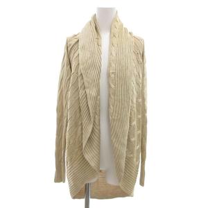 ラルフローレン RALPH LAUREN カーディガン ケーブル編み 長袖 絹 シルク S ベージュ /JS レディース