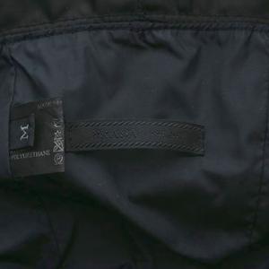 プラダ PRADA 帽子 バケットハット バケハ ナイロン ロゴ 刺繍 M 黒 ブラック /XZ ■OH ■GY11 レディース