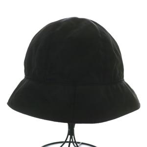 プラダ PRADA 帽子 バケットハット バケハ ナイロン ロゴ 刺繍 M 黒 ブラック /XZ ■OH ■GY11 レディース