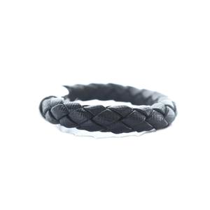 プラダ PRADA サフィアーノ レザー ブレスレット アクセサリー レザー 黒 ブラック ■GY19 /MQ ■OH レディース