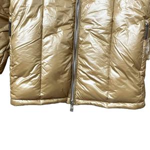 ダンヒル dunhill ダウンジャケット ナイロン 光沢感 ダブルジップ S キャメル メンズ