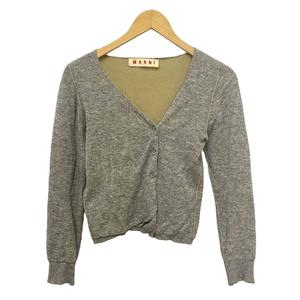 マルニ MARNI カシミヤ カーディガン ニット Vネック 長袖 40 グレー レディース