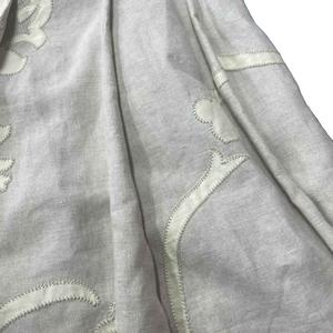 プラダ PRADA 総柄 リネン タック プリーツ フレアスカート 38 ベージュ ☆AA★ レディース