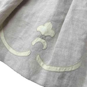 プラダ PRADA 総柄 リネン タック プリーツ フレアスカート 38 ベージュ ☆AA★ レディース