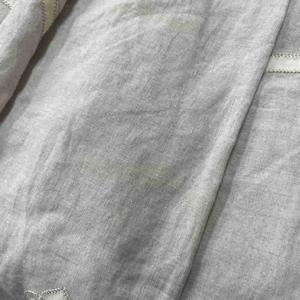 プラダ PRADA 総柄 リネン タック プリーツ フレアスカート 38 ベージュ ☆AA★ レディース