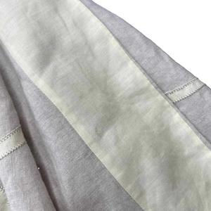 プラダ PRADA 総柄 リネン タック プリーツ フレアスカート 38 ベージュ ☆AA★ レディース