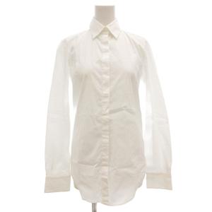 ロエベ LOEWE 長袖シャツ ブラウス 比翼 36 白 ホワイト D216981UNI /GV ■GY18 レディース