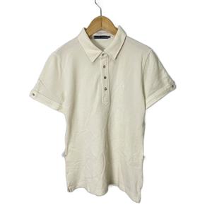 ラルフローレン RALPH LAUREN ポロシャツ カットソー ポニー刺繍 半袖 5f 白 アイボリー系 ■GY14 レディース
