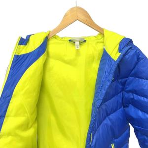 アディダス adidas ダウンジャケット ブルゾン ロゴ D83344 0 ブルー イエロー メンズ