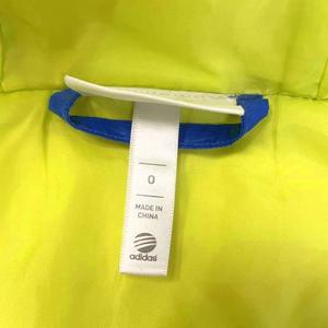 アディダス adidas ダウンジャケット ブルゾン ロゴ D83344 0 ブルー イエロー メンズ