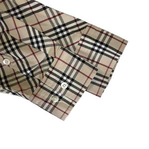 バーバリー BURBERRY 長袖シャツ 刺繍 ノバチェック 40 ベージュ FEA29-021 レディース