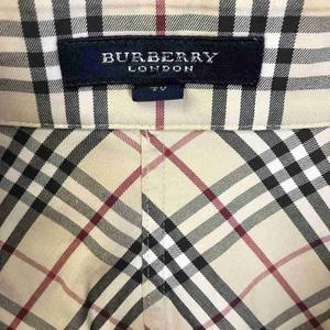 バーバリー BURBERRY 長袖シャツ 刺繍 ノバチェック 40 ベージュ FEA29-021 レディース