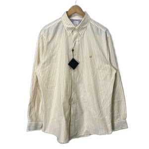 ブルックスブラザーズ BROOKS BROTHERS ストライプシャツ ボタンダウン 長袖 シャツ L イエロー メンズ