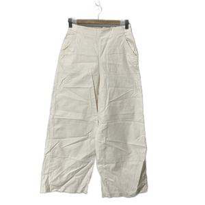 イエナ IENA ワイドパンツ リネン混 パンツ 36 アイボリー ■GY06 レディース
