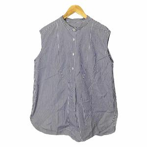 イエナ IENA チュニック ブラウス シャツ ノースリーブ ストライプ ホワイト ブルー レディース