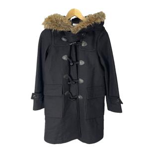 トミー TOMMY ダッフルコート フェイクファー ウール トグルボタン ミドル丈 S ブラック ■GY99 メンズ