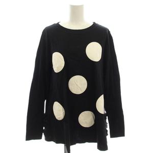 トクコプルミエヴォル TOKUKO 1er VOL カットソー ロンT Tシャツ ドット 水玉 長袖 9号 黒 ブラック 5209320410 /☆G レディース